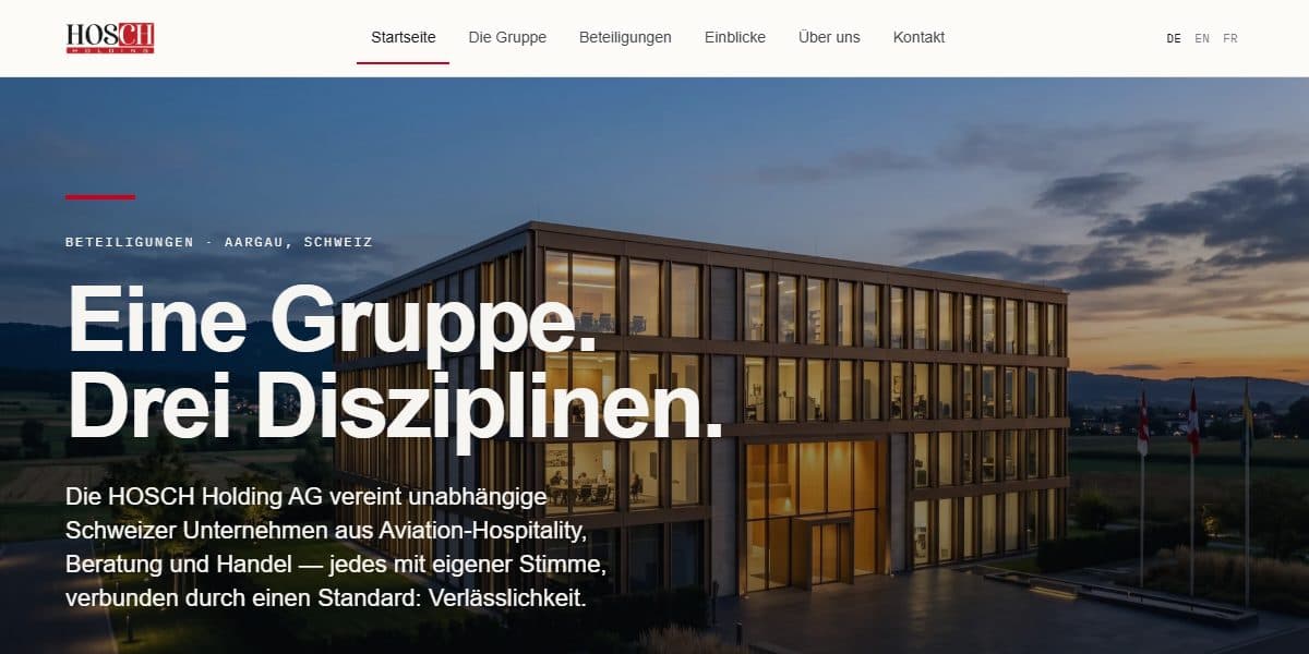 Hosch Holding web sitesi