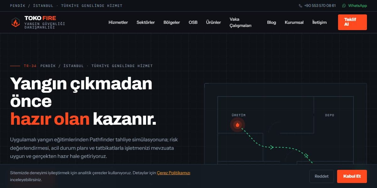 TOKO FIRE web sitesi